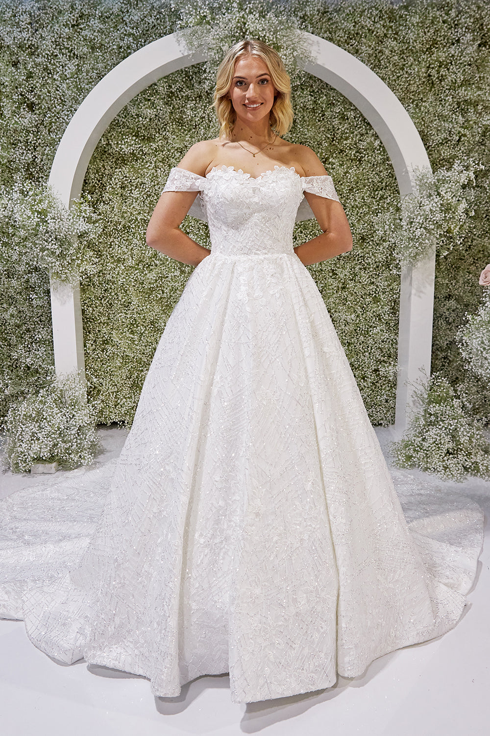 Rosalia-A line style wedding dress full front look 